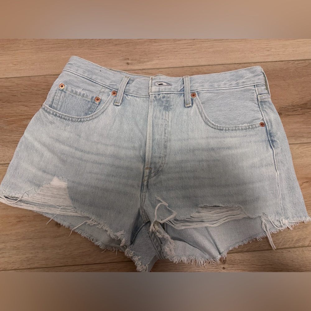Levi's Blue Jean Shorts Distressed Cut-Off Style